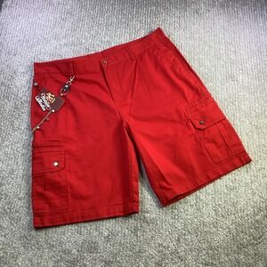 Watson Studios Digital Evolution Work Cargo Shorts Red Mens Size 40 NWT